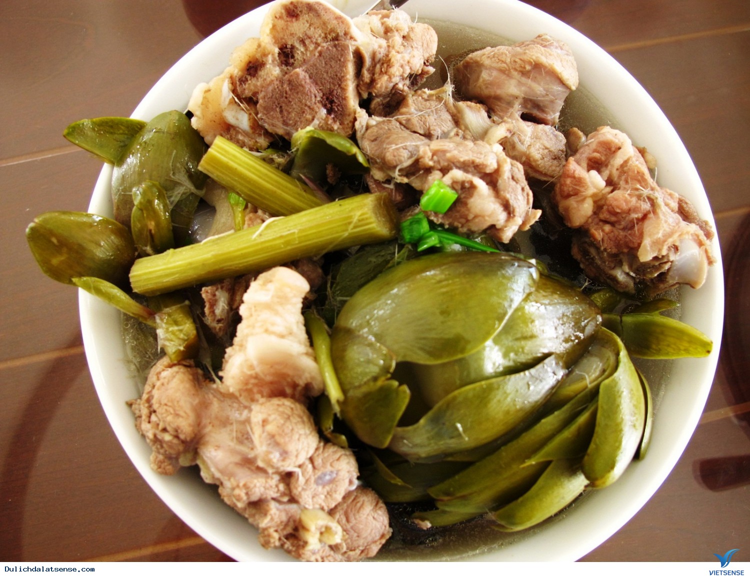 Canh hoa atiso hầm giò heo Canh hoa atiso hầm giò heo